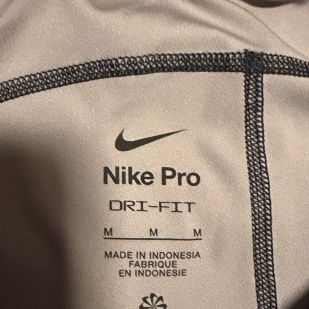 Nike Pro Dri Fit Navy and White Patterned Leggings - Picture 4 of 6